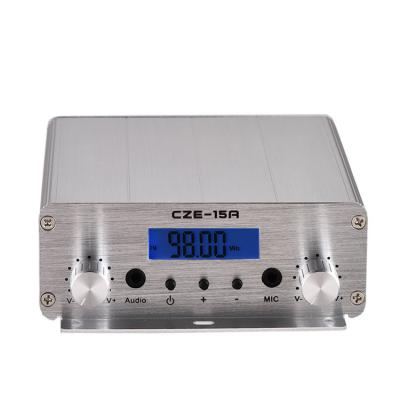 China Radio station 15 watt fm transmitter PLL wireless stereo radio station fm broadcast transmitter for sale