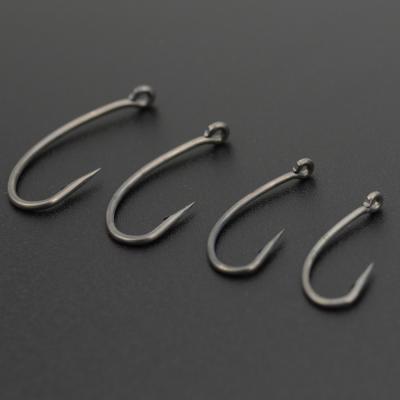 China Hirisi B8003 Stainless Steel High Carbon Carp Barbed Hooks Pack With Original Retail Box Barbed Hooks for sale