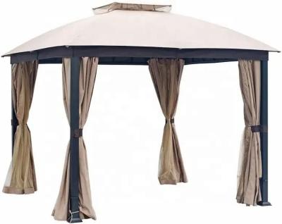 China Polyester L-customized 3x3 4x4 factory direct sale modern metal double roof vented garden gazebo for sale