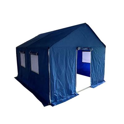 China Tube Type Tent Stake 3.2x3.7xH2.7M Durable Outdoor Emergency Hospital Disaster Relief Oxford Fabric Waterproof Steel Gazebo Tent For Sale for sale