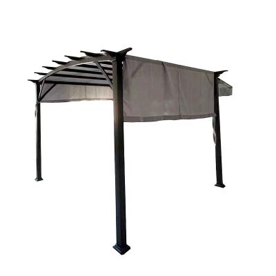 China Customized Easily Assembled 3x3 4x3 4x4 Outdoor Garden BBQ Sunshade Pergola Waterproof Gazebo Modern Metal Aluminum Steel Windproof for sale