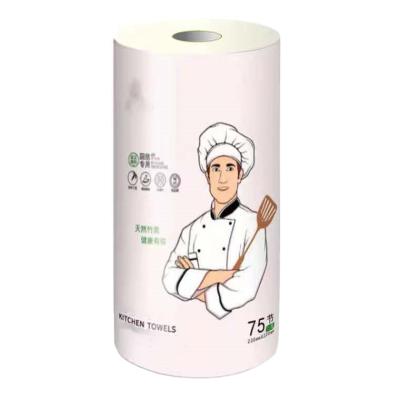 China Eco-friendly Kitchen Room Nature Hygiene Kitchen Towel Kitchen Towel Paper Roll for sale