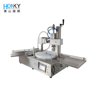 China Desktop 10-25ml Essential Vape Oil Filling Machine 25BPM For Nicotine Vape Oil for sale