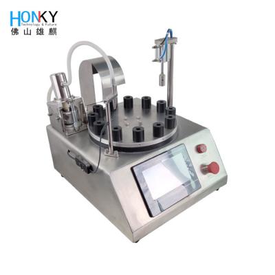 China Desktop Semi-Auto Perfume Vial Filling Machine 2ml Vial Sample Filling Machine For Spray Cap Vial Filling And Capping for sale