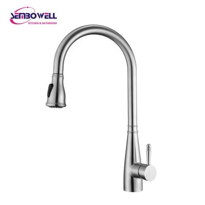 China 304 Stainless Steel Modern Lead Free High Quality Single Handle Kitchen Faucet Kitchen Mixer Tap for sale