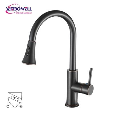 China Modern Brass GLOBE Single Handle cUPC Kitchen Mixer Pull Out Kitchen Sink Faucet for sale