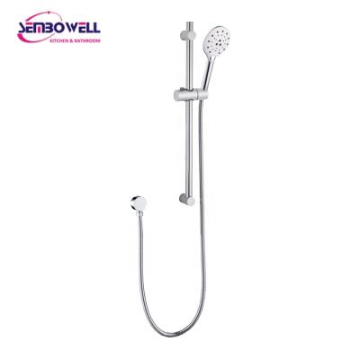 China Without Switch New Wall Mounted Stainless Steel Shower Sliding Bar With Funtion 3 Hand Shower Set Shower Rail Set for sale