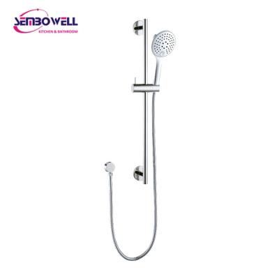 China Without Diverter Stainless Steel Wall Mounted Shower Sliding Bar With Hand Shower Set Shower Rail Set for sale