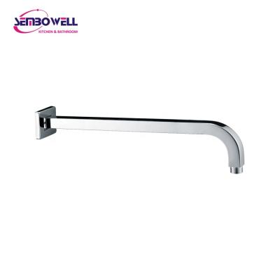 China Needle Free Sembowell Recommend Chrome Brass Wall Mounted Shower Arm Rectangular Use For Shower for sale