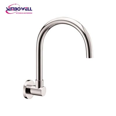 China Without Diverter Sembowell Goose Neck Brass Chrome Shower Arm With Flange for sale