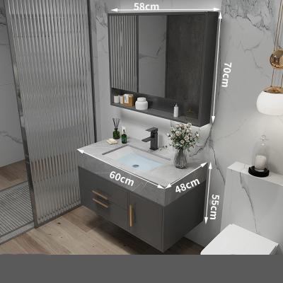 China 60cm modern wall cabinet mirror cabinet ordinary quality modern washbasin with bathroom cabinet for sale