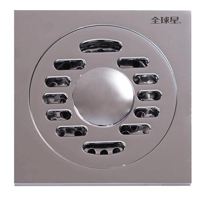 China Modern Wholesale Cheap Price Bathroom Square Chrome Plated Floor Drain Stainless Steel Anti Smell Kitchen Floor Drain for sale