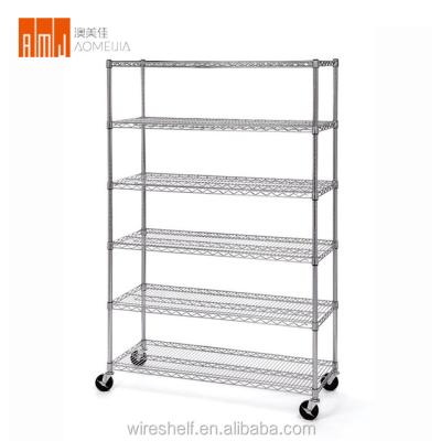 China NSF Commercial Grade Metal 6 Tier Retail Garage Display Heavy Duty Storage Size Adjustable Wire Shelving Unit for sale