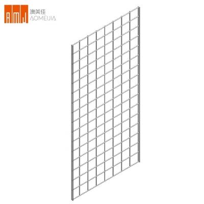 China Chrome Finish Wire Gridwall Panel For Shop Fixture Use Support Customized for sale