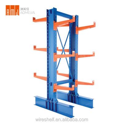 China Assembly Store Steel Bars Conduit Pipes and Other Long Storage Hardwares Factory Warehouse Iron Storage Cantilever Racks for sale