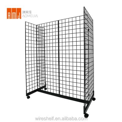 China D+DIY Powder Coated Or Zinc Wire Mesh Display Racks And Racks Finished Panels For Retail Store for sale