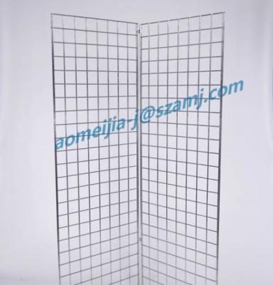 China Durable custom rectangle shape metal material height display wall grid wire grid multifunctional wall display for sale