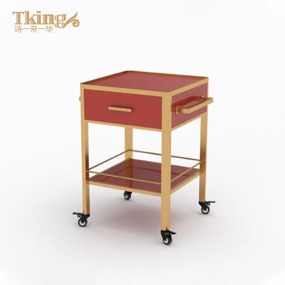 China Light Luxury Style China Logo Hotel Home Food Cart Wholesale Custom Service for sale