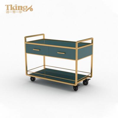 China China Supplier Light Luxury Style Hot Sale Stainless Steel Hotel Service Trolley for sale