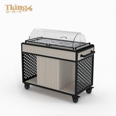 China China Wholesale Zen Yue Style Buffet Set Cake Trolley for Canteen Hotel Restaurant for sale