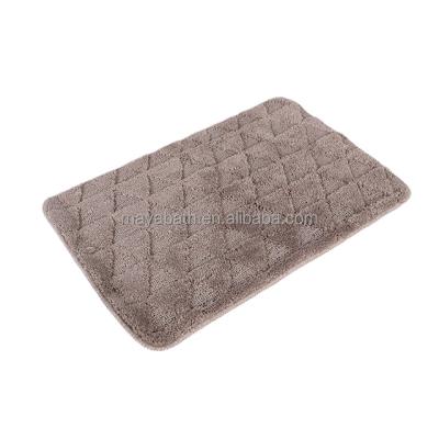 China Durable Printed Non-Slip Water Absorbent Bath Mat Shaggy Bathroom Cover Set for sale