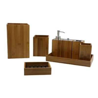 China Sustainable Bamboo Bathroom Set New 2021 Eco-Friendly Natural All-Seasons Art Decor Craftsman Gifts Stores New Year PRESENTS Mother's Day for sale