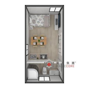 중국 Durable 20FT Habitable Movable Container House Custom Built 50 Sqm Prefab Container home 판매용