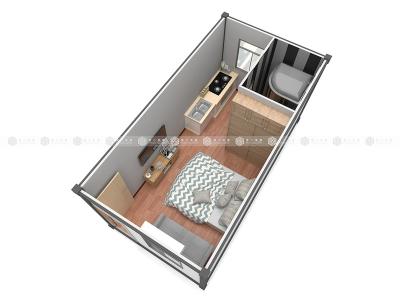 China Custom One Bedroom Detachable Container House Affordable Social Home for sale