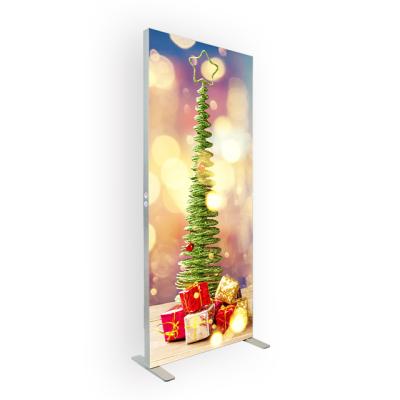 China Luxury Backlit 60mm Trade Show Backdrop Seg Display Walls Led Animated Free Standing Displays for sale