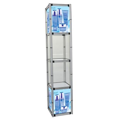 China Luxury Aluminum Design Display Tornado Tower Showcase Rack For Toys for sale