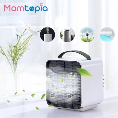 China USB Ion Air Conditioners MAMTOPIA Selling Portable Air Conditioners Mini Air Conditioner Negative Ion Three-windshield Night Warm Lamp for sale