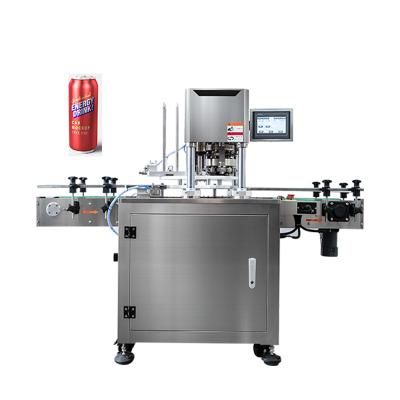 China 2021 New Design China Food Automatic Red Bull Energy Drink Can Sealer Canning Machine Factory for sale