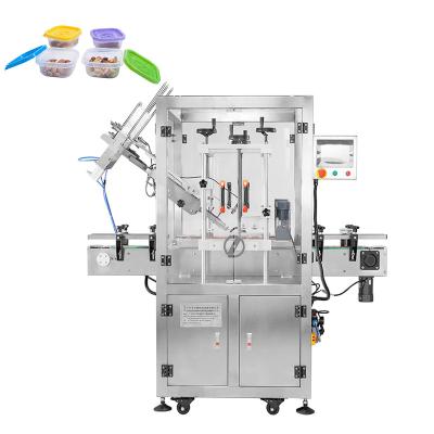 China Automatic Food 50 Pcs Per Tiny Deli Container Instant Cap Sealing Capping Machine for sale