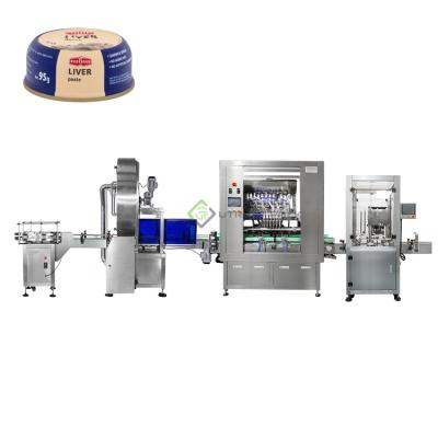 China Food Meat Paste Quantitative Food Box Chicken Patty Machine Packing Equipment for sale