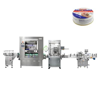 China Food Meat Paste Filling Machine 300G Automatic Beef Paste Canning Machine for sale