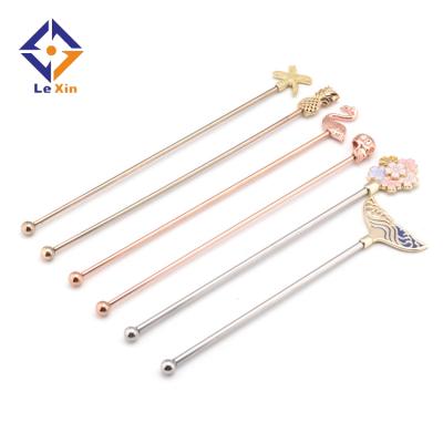 China Vintage Coffee Drink Stirrers Drink Cocktail Stick Stainless Steel Cocktail Stirrer for sale