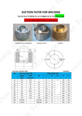 China Regarding The Design Dimensions Of A65 Cb * 623-80 Suction Screen And Circular Suction Screen for sale