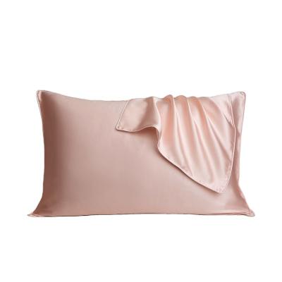 China Anti dust mite 19 momme silk pillowcase with piping 100% pure mulberry silk pillow case for sale