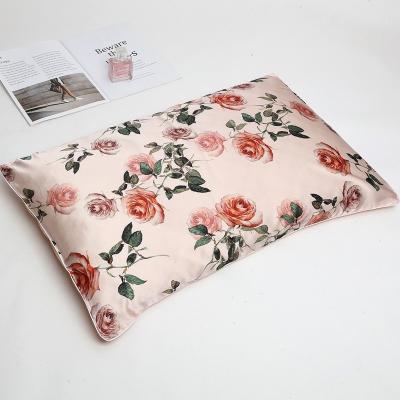 China Anti Dust Mite 19mm/22mm/25mm Mulberry Silk Print Pillow Case For Hair And Skin Silk Pillow Cover for sale