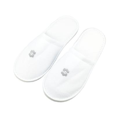 China /Soft/Breathable Anti-slip Comfortable White Velvet Personalized Hotel Slippers for sale