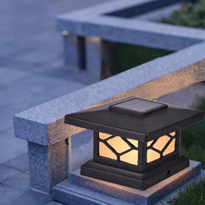 China Loyal Modern Outdoor Solar Pillar Light Modern Outdoor Solar Pillar Light Wall Garden Compound Black Post For Wooden Fence for sale