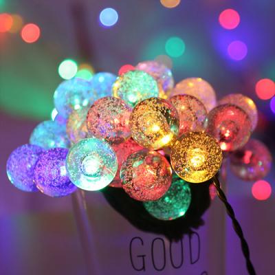 China Christmas Loyal Custom Decoration White Beads Multicolor Length 8 Modes 30 LED Outdoor Solar Led Holiday String Lights for sale