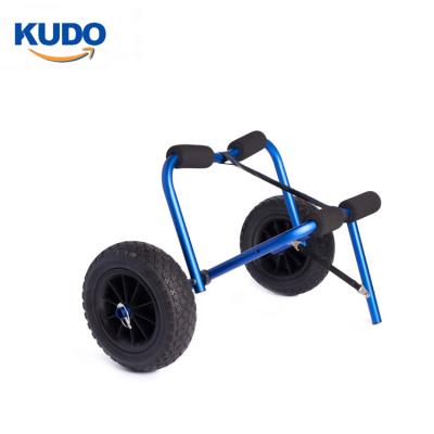 China Foldable Stainless Aluminum Tube Caone Trolley Kayak Trolley With Rubber Pad for sale