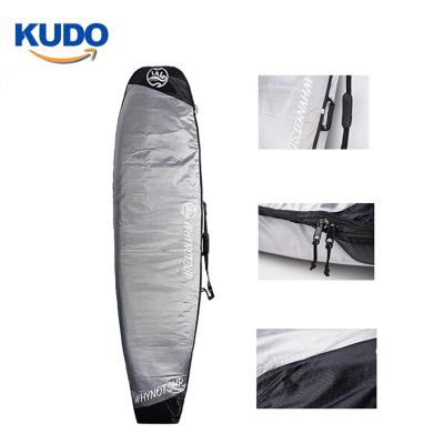 China OEM Design 600D Unisex Wholesale Silver Color Surfboard Bag For Sip Board for sale