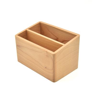 China Viable Desk Organizer Wooden Storage Racks Stand Remote Control Holder for sale