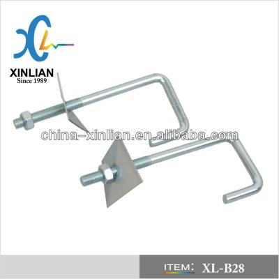 China CARBON STEEL Square Bend Lug Bolt With Steel Washer And Nut for sale