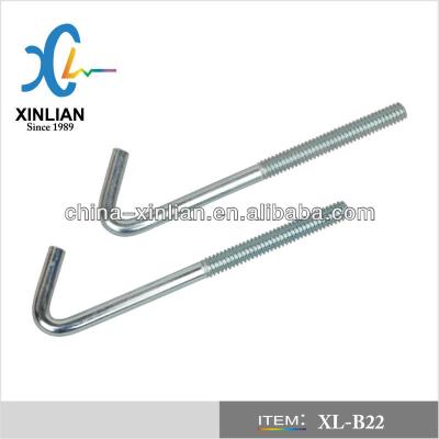 China Galvanized CARBON STEEL roofing hook bolt / round or square bend hook for sale