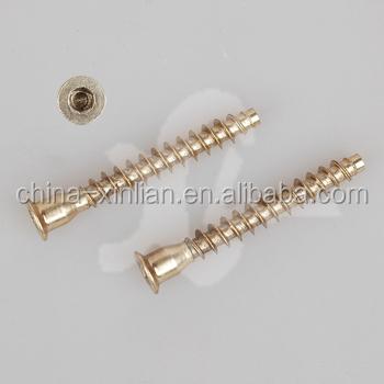 China General Industry Yellow Zinc Carbon Steel Hex Cup Confirmat Screw Or Pozi Socket For Furniture for sale