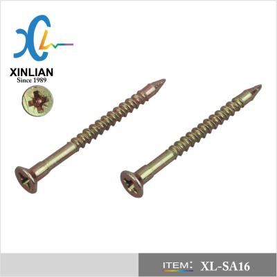 China (Star) Yellow Zinc Torx Type 17 Double Countersunk Wood Screw (Star) Drive Chipboard Torx Screw Head for sale