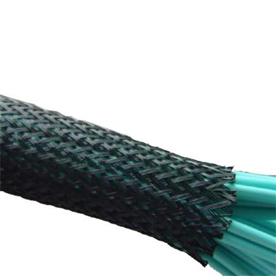 China Flame Resistance 2019 Black / Blue 3mm Management Cable Braided Polyester Sleeve High Quality for sale